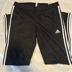 Adidas Black lounge pants with White Stripes